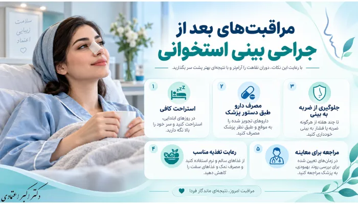 مراقبت های بعد از جراحی بینی استخوانی